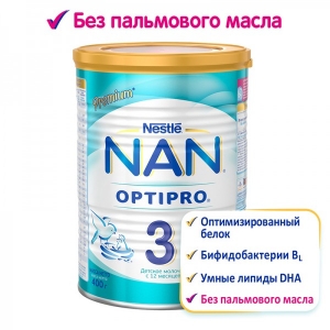 Детское молочко  NAN®3 OPTIPRO®, с 12 мес 400 г 